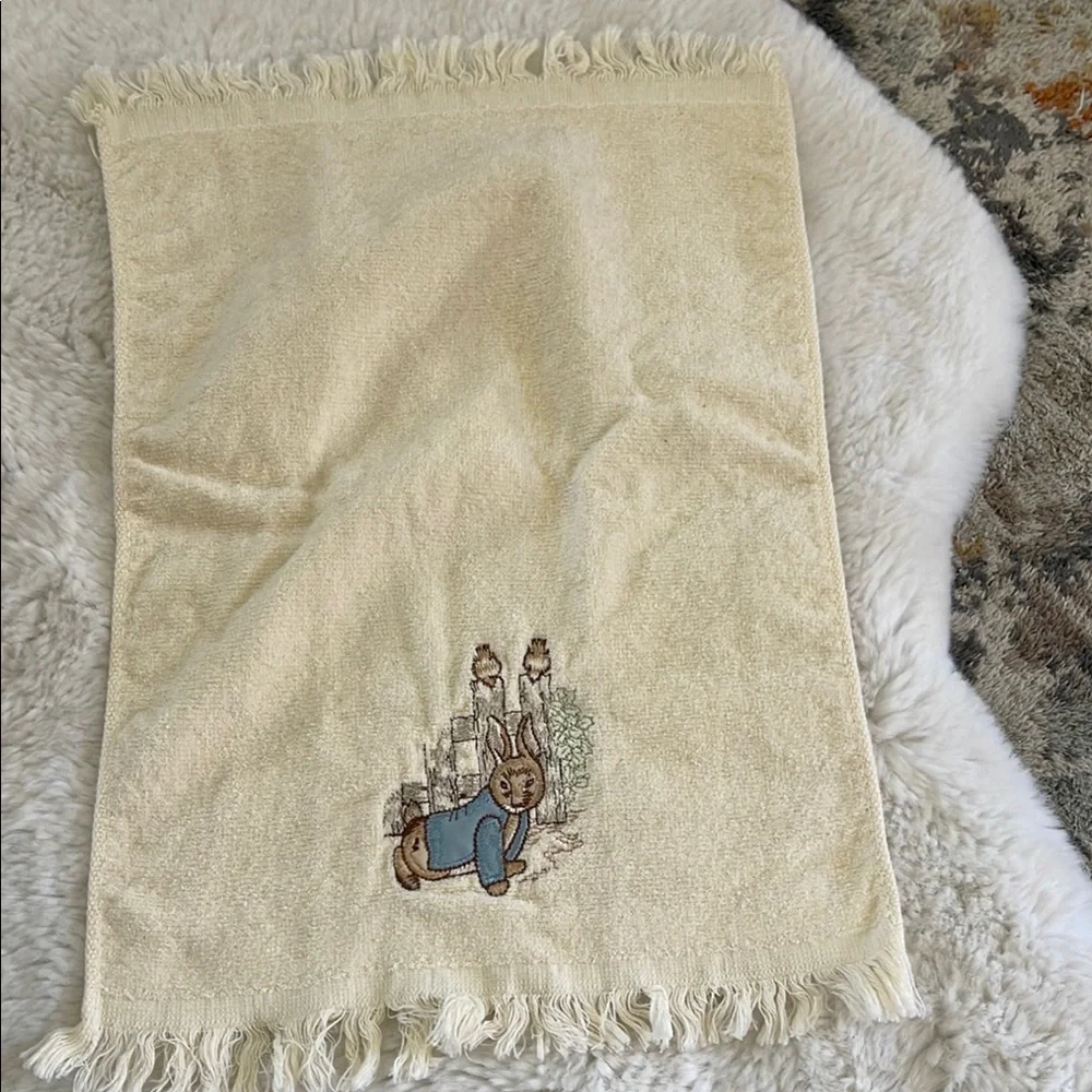 Vintage Peter Rabbit Embroidered Hand Towels